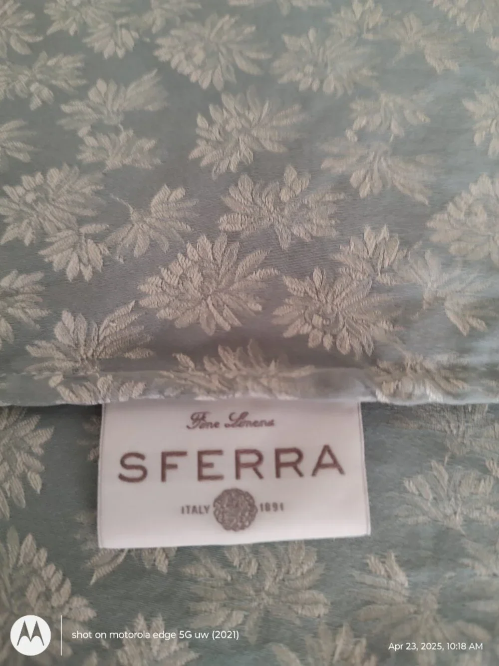 SFERRA GRETA EGYPTIAN COTTON QUEEN FLAT SHEET TWO STANDARD SHAMS SEAMIST COLOR
